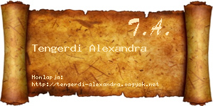 Tengerdi Alexandra névjegykártya