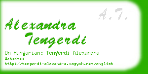 alexandra tengerdi business card